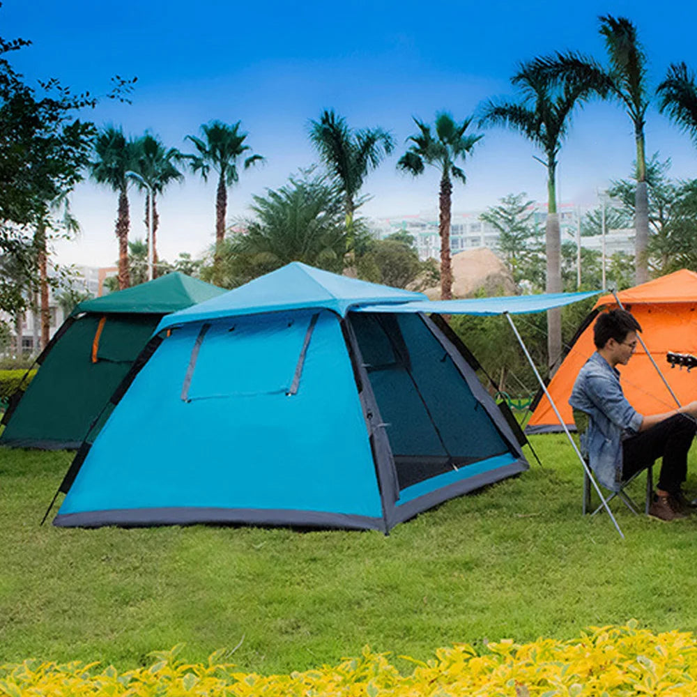 Portable Outdoor Folding Tent Fully Automatic Quick Opening Tent 3-4 Person Self Driving Camping Tent Rain Proof Sun Proof