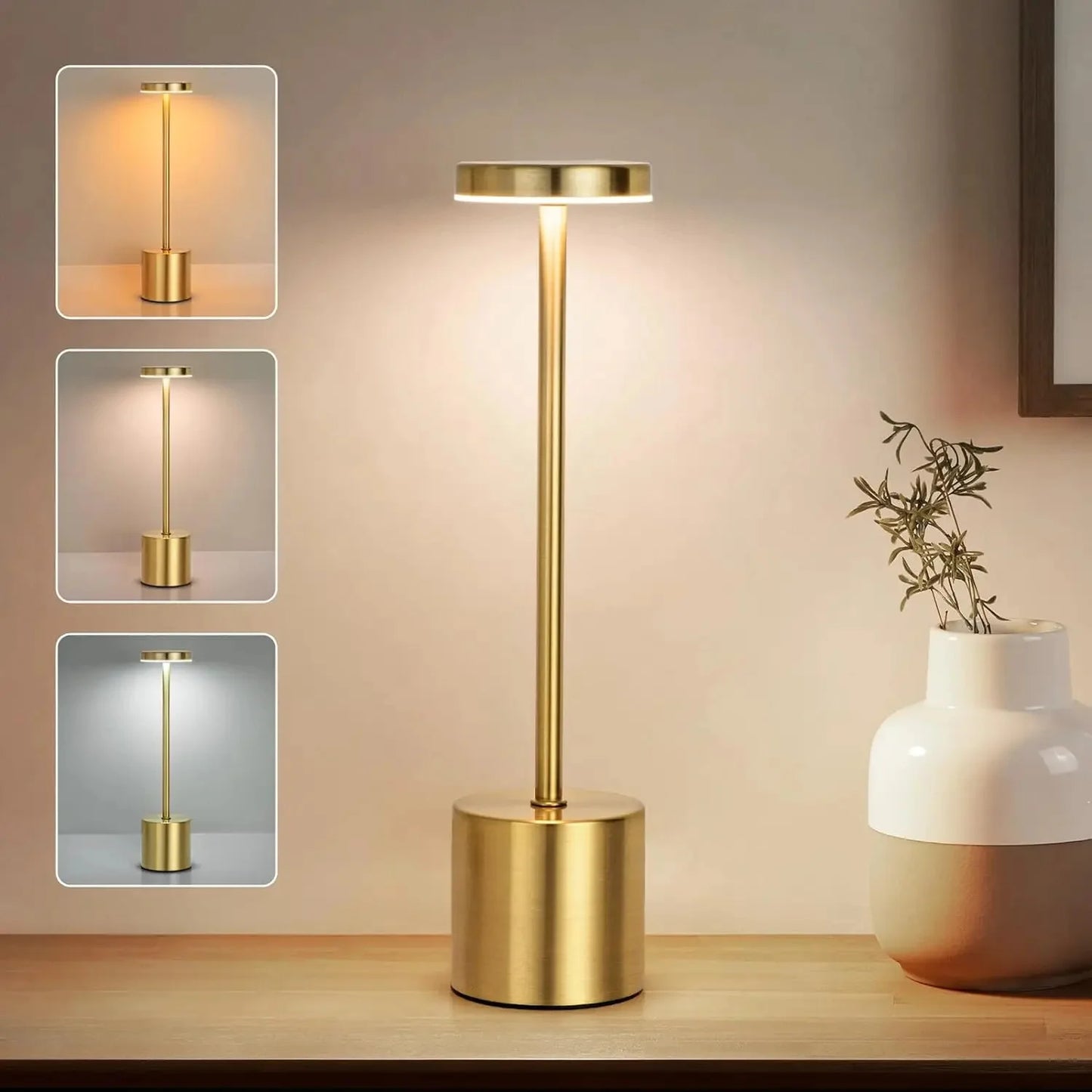 Rechargeable LED Touch Sensor Table Lamp 3 Colors