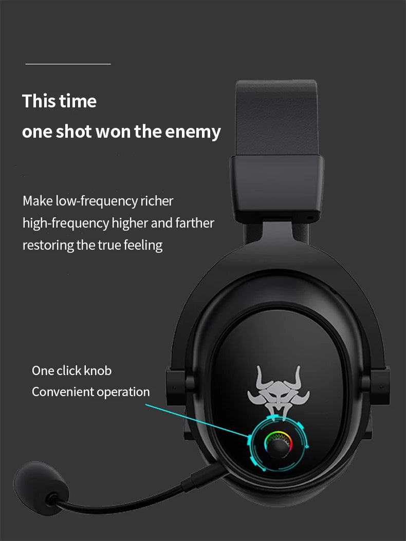 Headphones High-end 2.4G Wireless Overhead Sports Headphones with Bluetooth White Gaming Headset with Microphone Noise Canceling