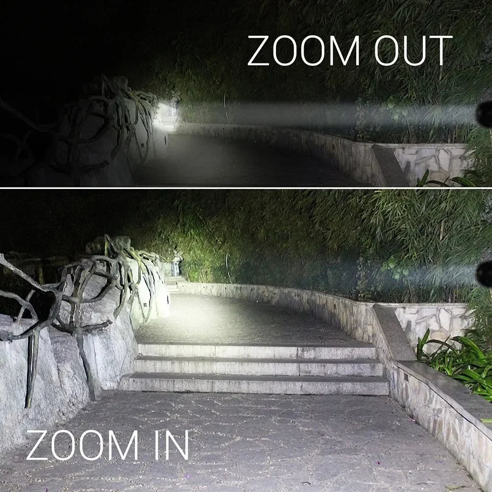 Outdoor handheld Flashlight Small Strong Light Portable Outdoor Rechargeable Super Bright Work Light Multifunctional Flashlight