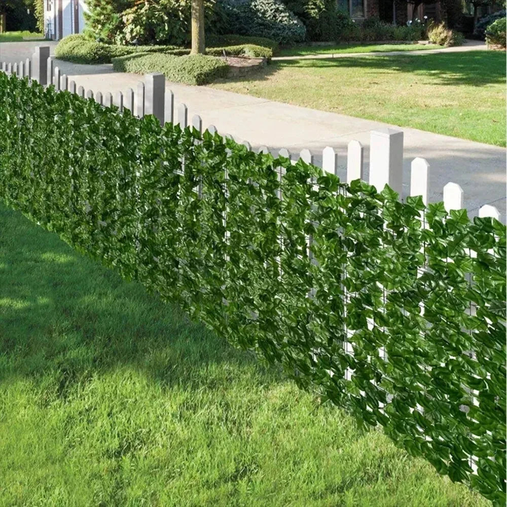 Artificial Green Leaf Fence Panels