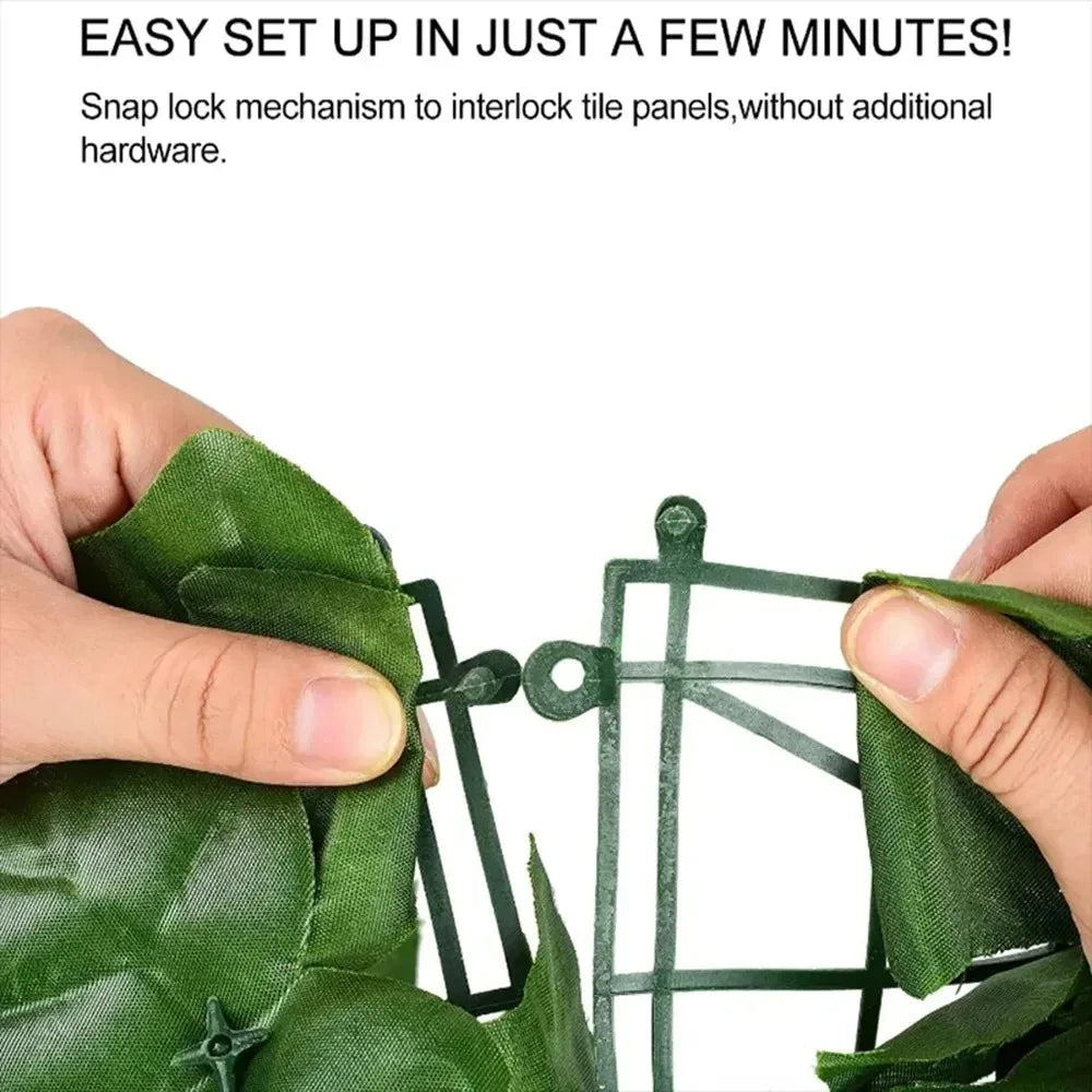Artificial Green Leaf Fence Panels
