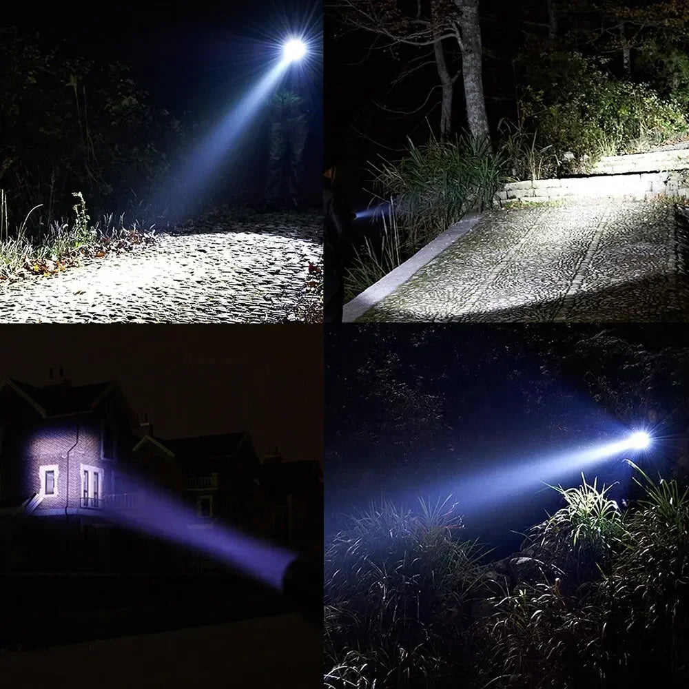 Outdoor handheld Flashlight Small Strong Light Portable Outdoor Rechargeable Super Bright Work Light Multifunctional Flashlight