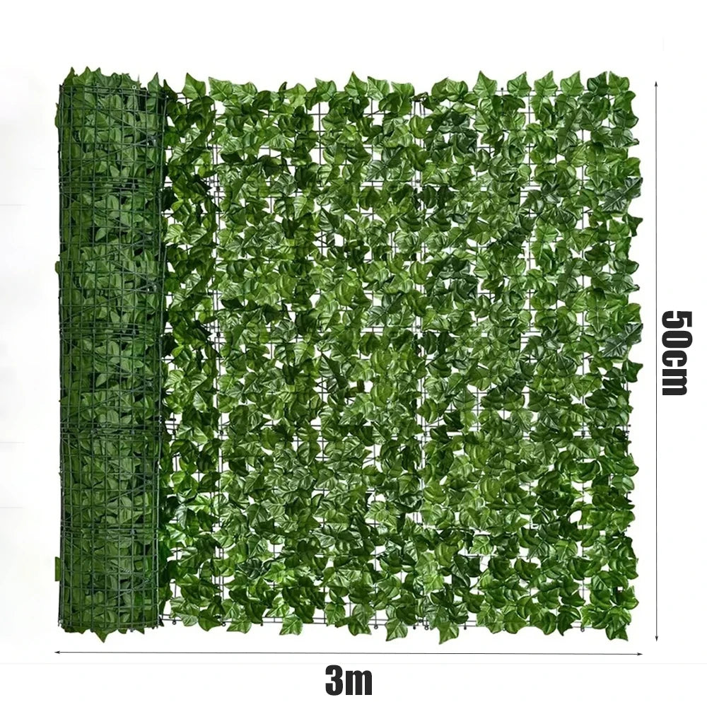 Artificial Green Leaf Fence Panels