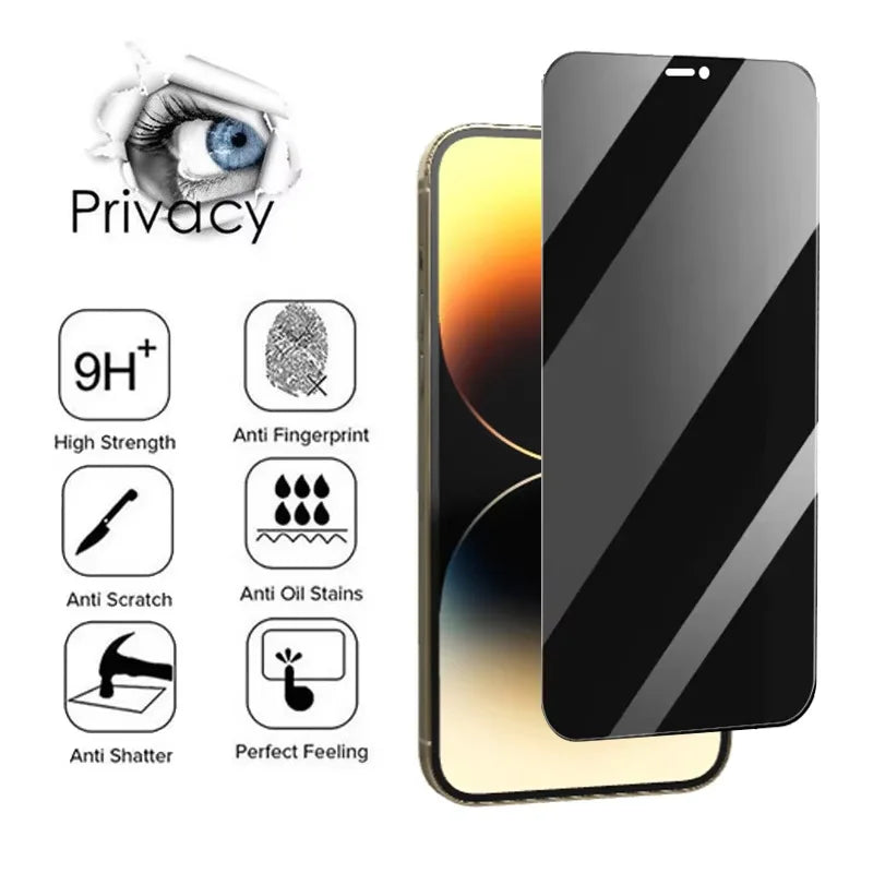 Anti spy screen protector for iPhone 16 15 14 pro privacy tempered glass for iphone 15 14 13 12 11 pro max iphone14 iphone13 iphone16 iphone 16 pro iphone 14pro