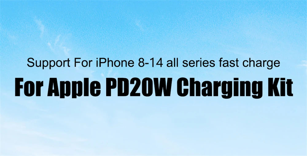 20W PD Fast EU Desktop Charger Wall Charger for IPhone 11 12 13 14 Pro Max Super Rapid Charging USB C PD Cable 1m 1.5m 2m