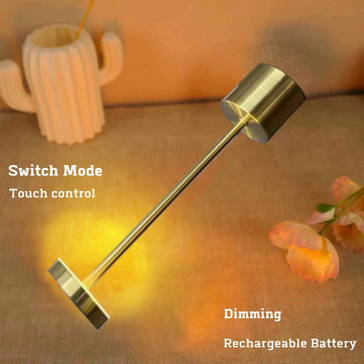 Rechargeable LED Touch Sensor Table Lamp 3 Colors