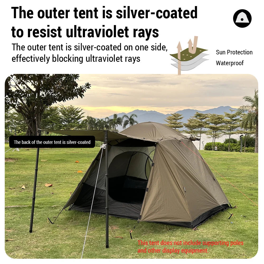 Waterproof Windproof Two Person Tents Double Layers Backpacking Tents for Camping Hiking