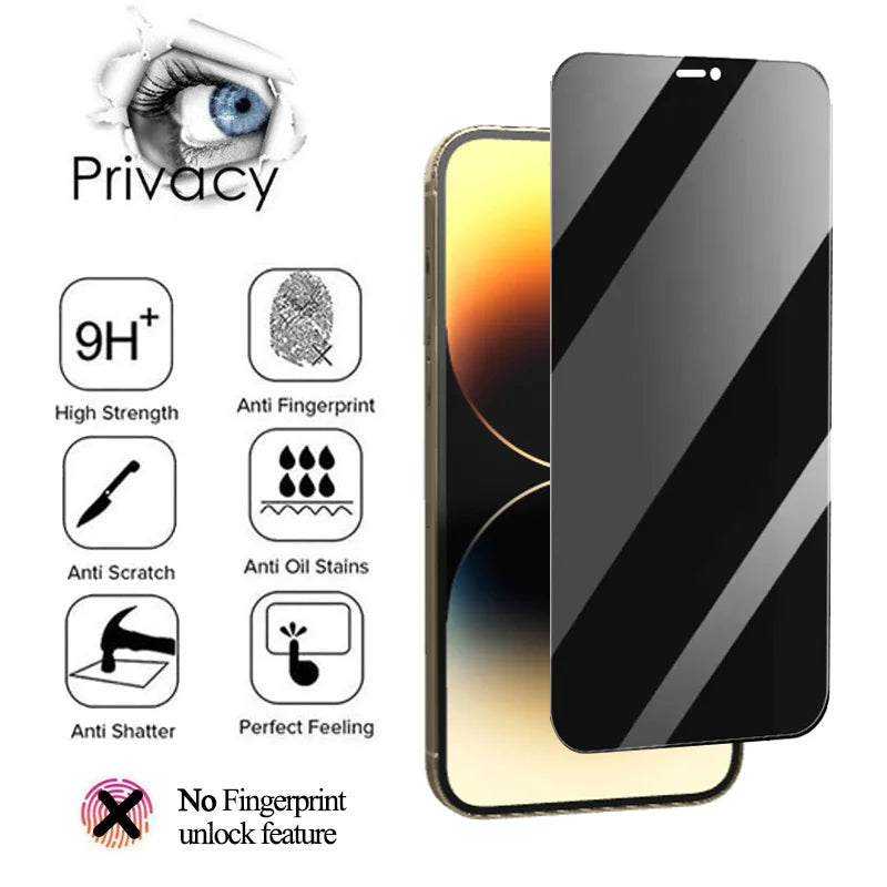 Anti spy screen protector for iPhone 16 15 14 pro privacy tempered glass for iphone 15 14 13 12 11 pro max iphone14 iphone13 iphone16 iphone 16 pro iphone 14pro