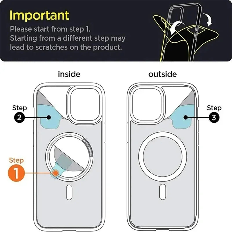 Transparent Magnetic Hard Cover Acrylic Wireless Charge Phone Case For iPhone 16 15 14 13 12 11 Pro Max Plus