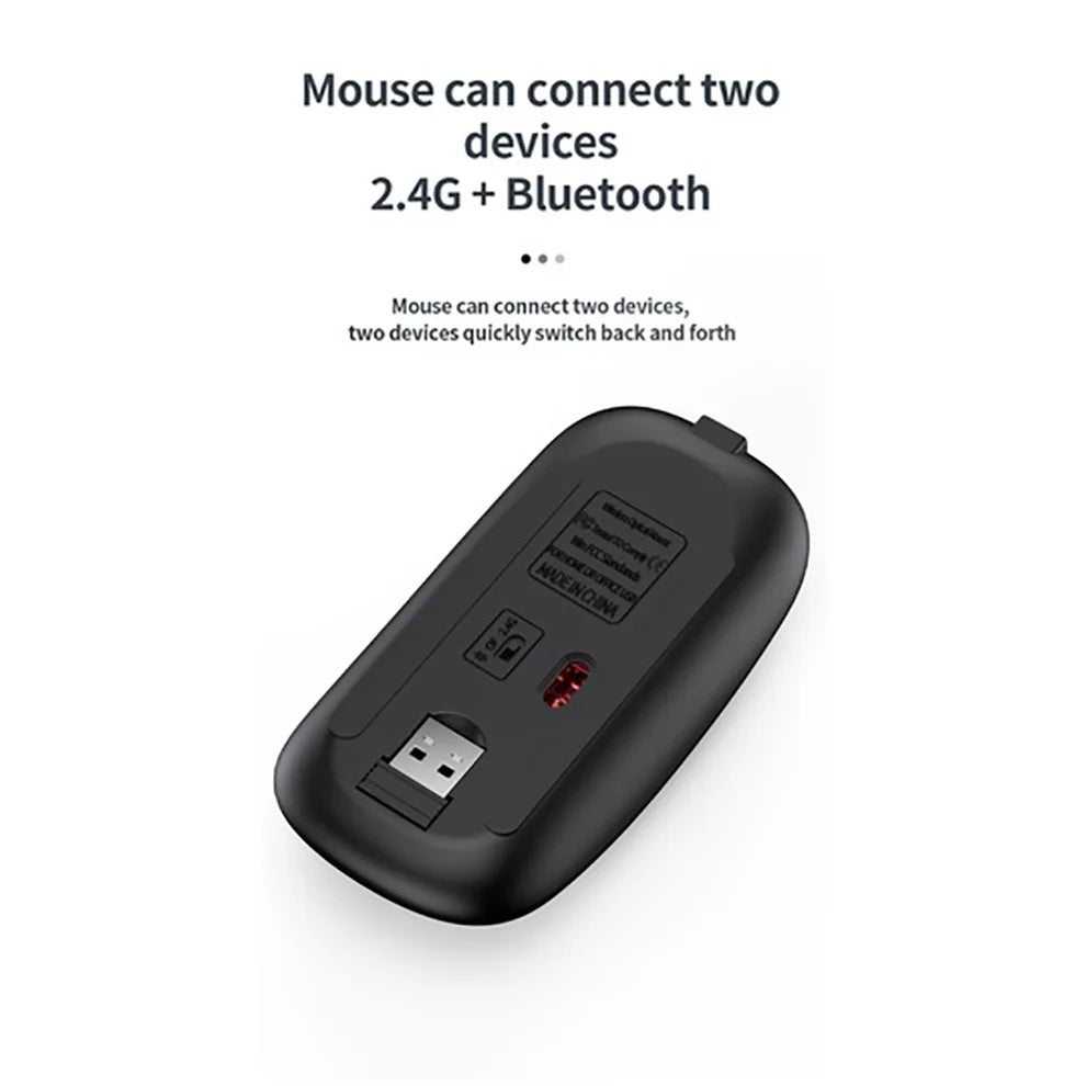 Rechargeable Bluetooth Keyboard and Mouse Set for Laptop Computer 2.4G USB Wireless Keyboard and Mouse Combo