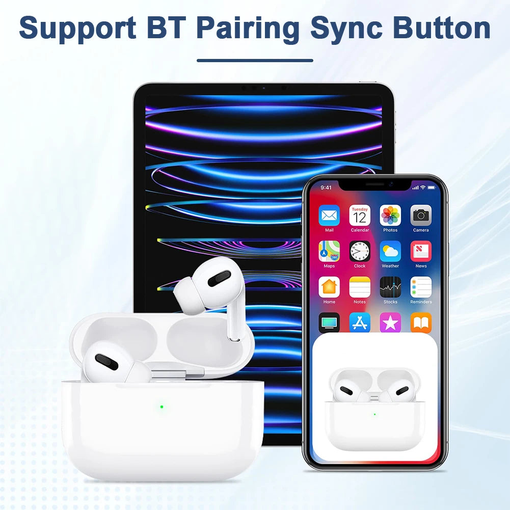 EarPods Pro-Charging Case For IOS/Type-C Port Charger Case with Bluetooth-Compatible Pairing Sync Button