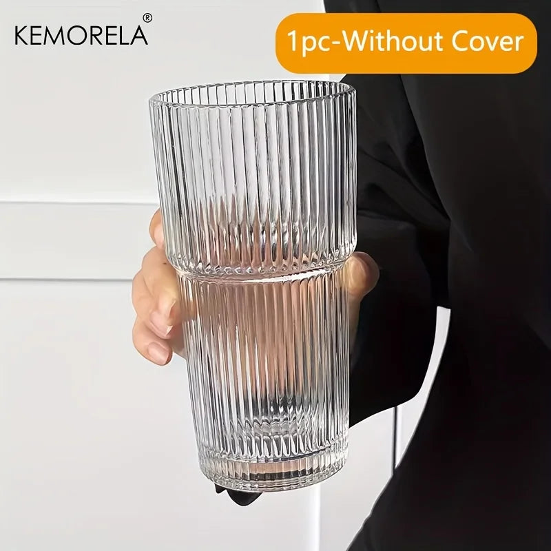 Stripe Glass Coffee Cup
