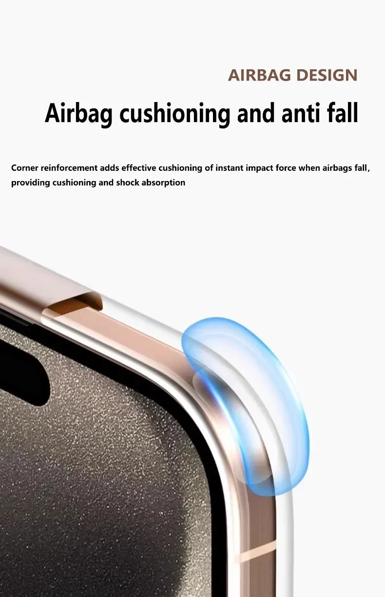 Transparent Magnetic Hard Cover Acrylic Wireless Charge Phone Case For iPhone 16 15 14 13 12 11 Pro Max Plus