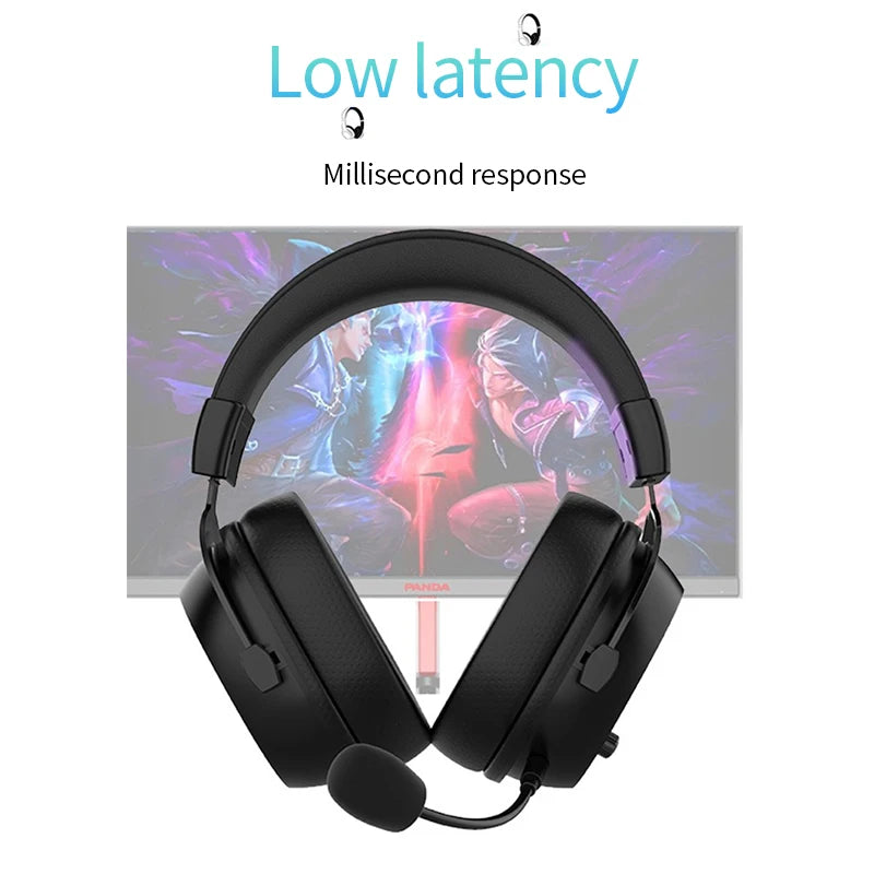 Headphones High-end 2.4G Wireless Overhead Sports Headphones with Bluetooth White Gaming Headset with Microphone Noise Canceling