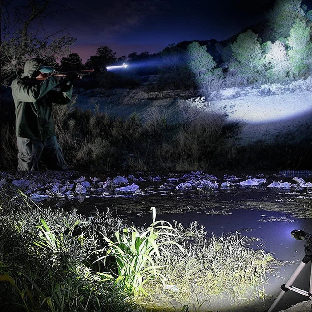 Outdoor handheld Flashlight Small Strong Light Portable Outdoor Rechargeable Super Bright Work Light Multifunctional Flashlight