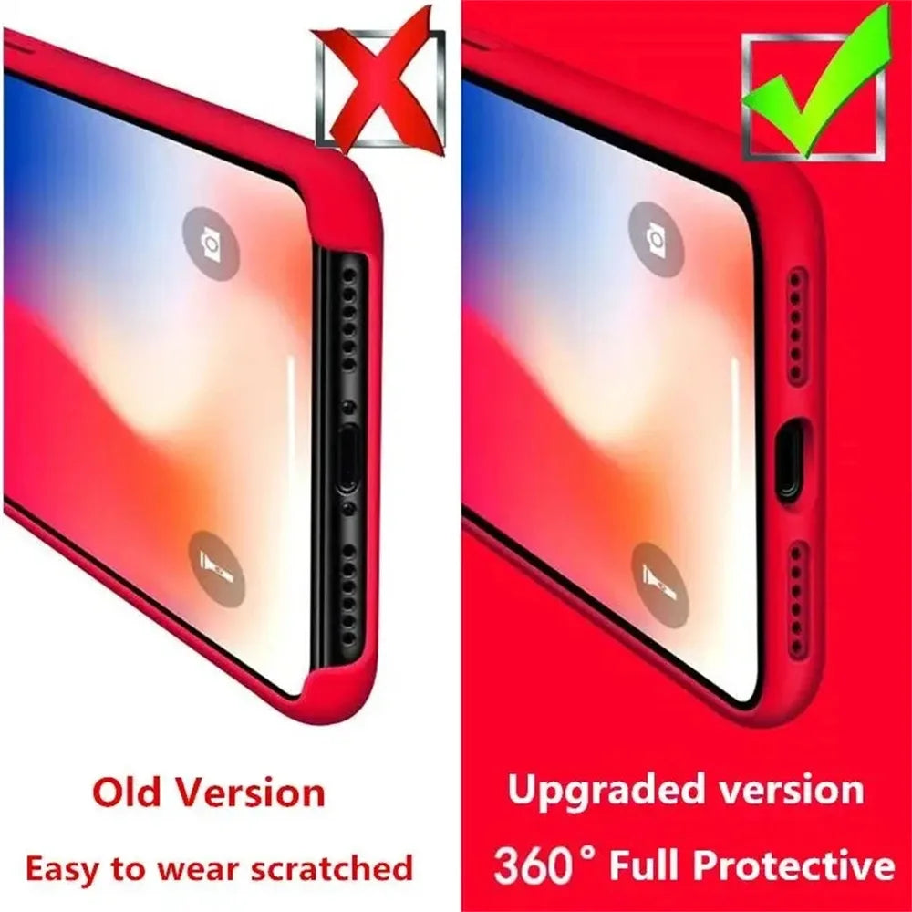 Luxury Original Liquid Silicone Case For iPhone 13 14 15 16 Pro Max phone Cases For iPhone 11 12 14 15 16 Plus Full Logo Cover