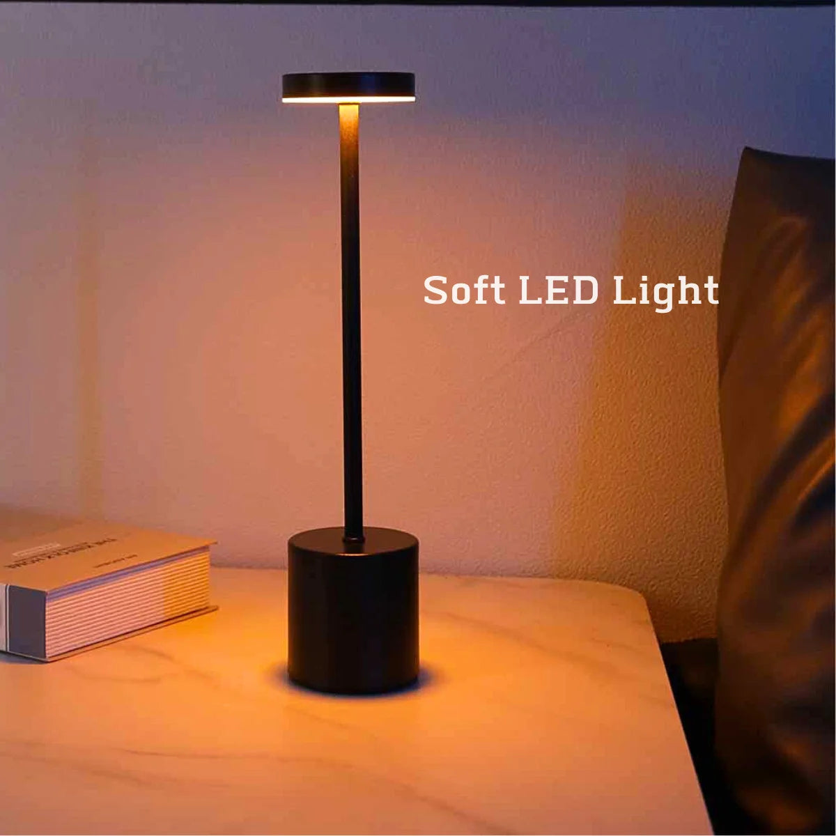 Rechargeable LED Touch Sensor Table Lamp 3 Colors