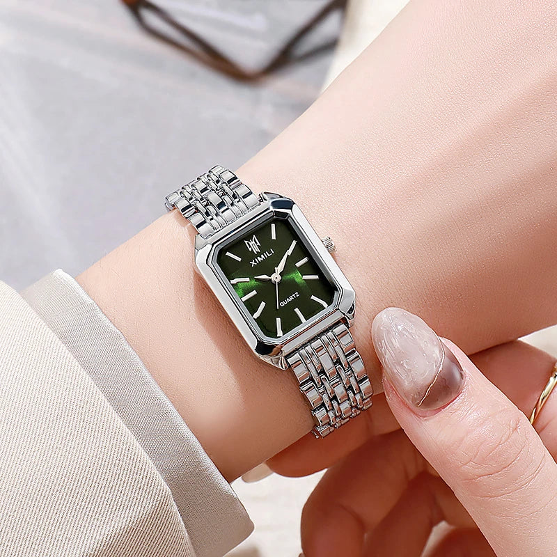 Stainless Steel Strap Watch Women Luxury Gift Quartz