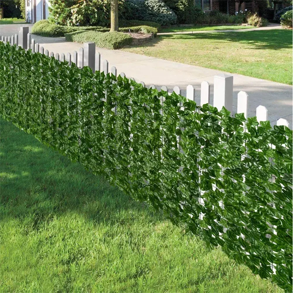 Artificial Green Leaf Fence Panels