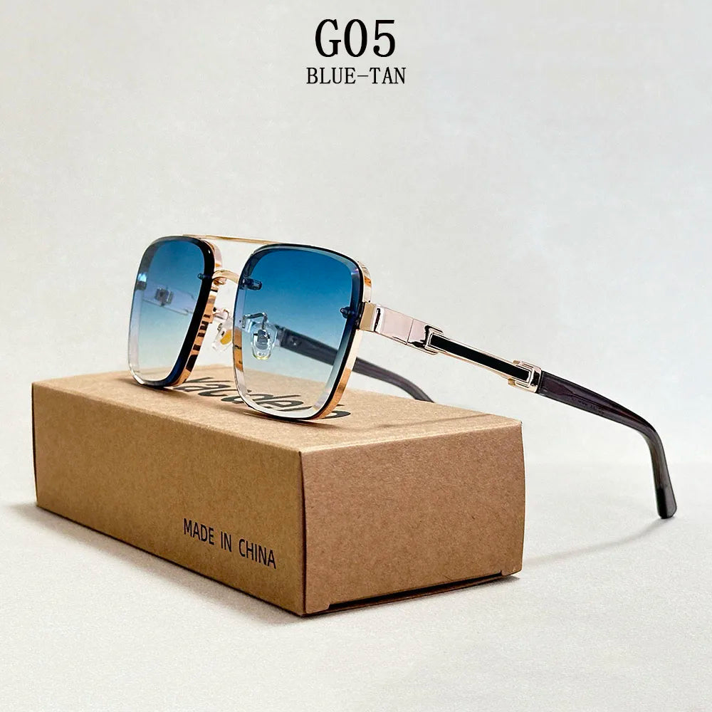 New Sunglasses For Men Luxury Fashion Glasses Sunscreen  Square Sunglasses Women Trendy Vintage