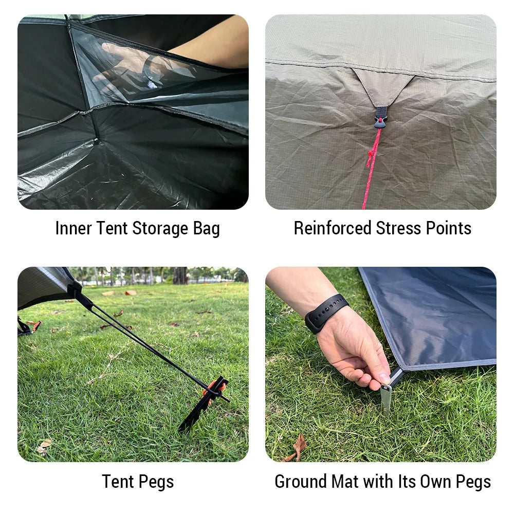 Waterproof Windproof Two Person Tents Double Layers Backpacking Tents for Camping Hiking