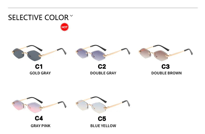 Fashion Small Polygonal Sunglasses for Women Luxury
