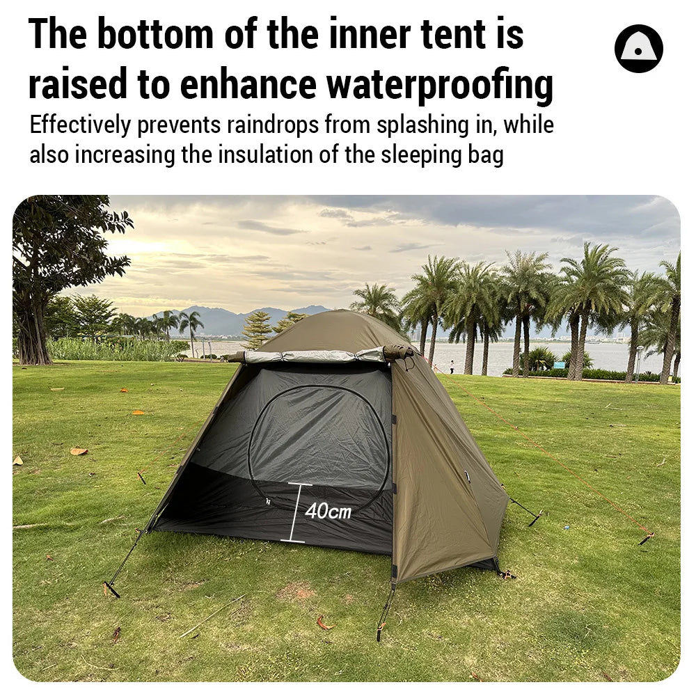 Waterproof Windproof Two Person Tents Double Layers Backpacking Tents for Camping Hiking