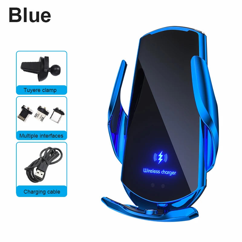 New Upgrade Car Mobile Phone Holder 15w Wireless Charging Portable Car Holder Cellphone Bracket Stand In Car Device