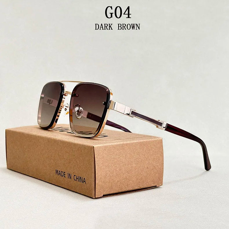 New Sunglasses For Men Luxury Fashion Glasses Sunscreen  Square Sunglasses Women Trendy Vintage