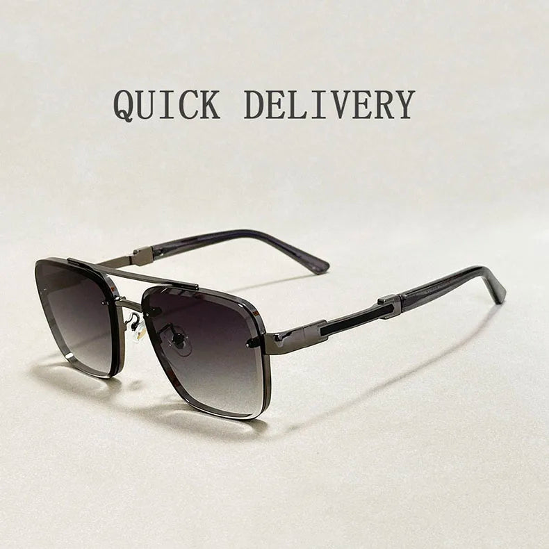 New Sunglasses For Men Luxury Fashion Glasses Sunscreen  Square Sunglasses Women Trendy Vintage