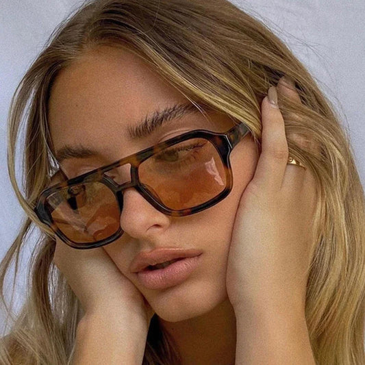 Vintage Square Sunglasses Woman Fashion Retro Sun Glasses Female Candy Colors Mirror Eyewear
