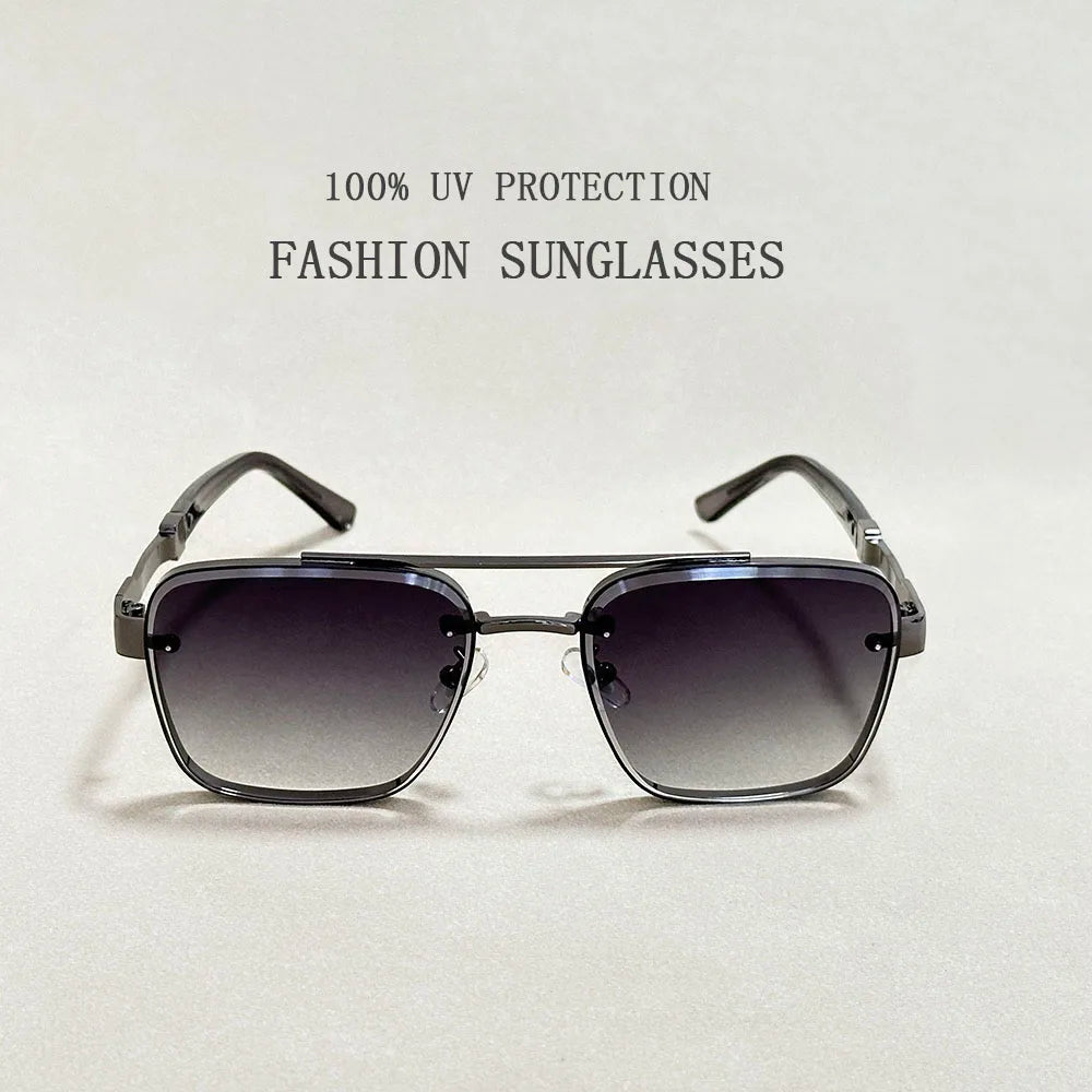 New Sunglasses For Men Luxury Fashion Glasses Sunscreen  Square Sunglasses Women Trendy Vintage