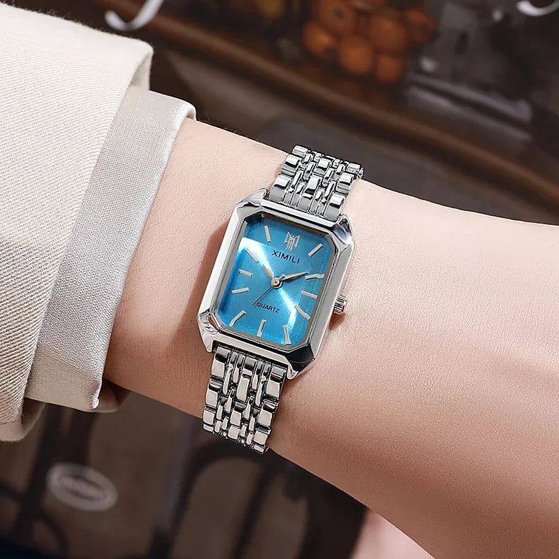 Stainless Steel Strap Watch Women Luxury Gift Quartz