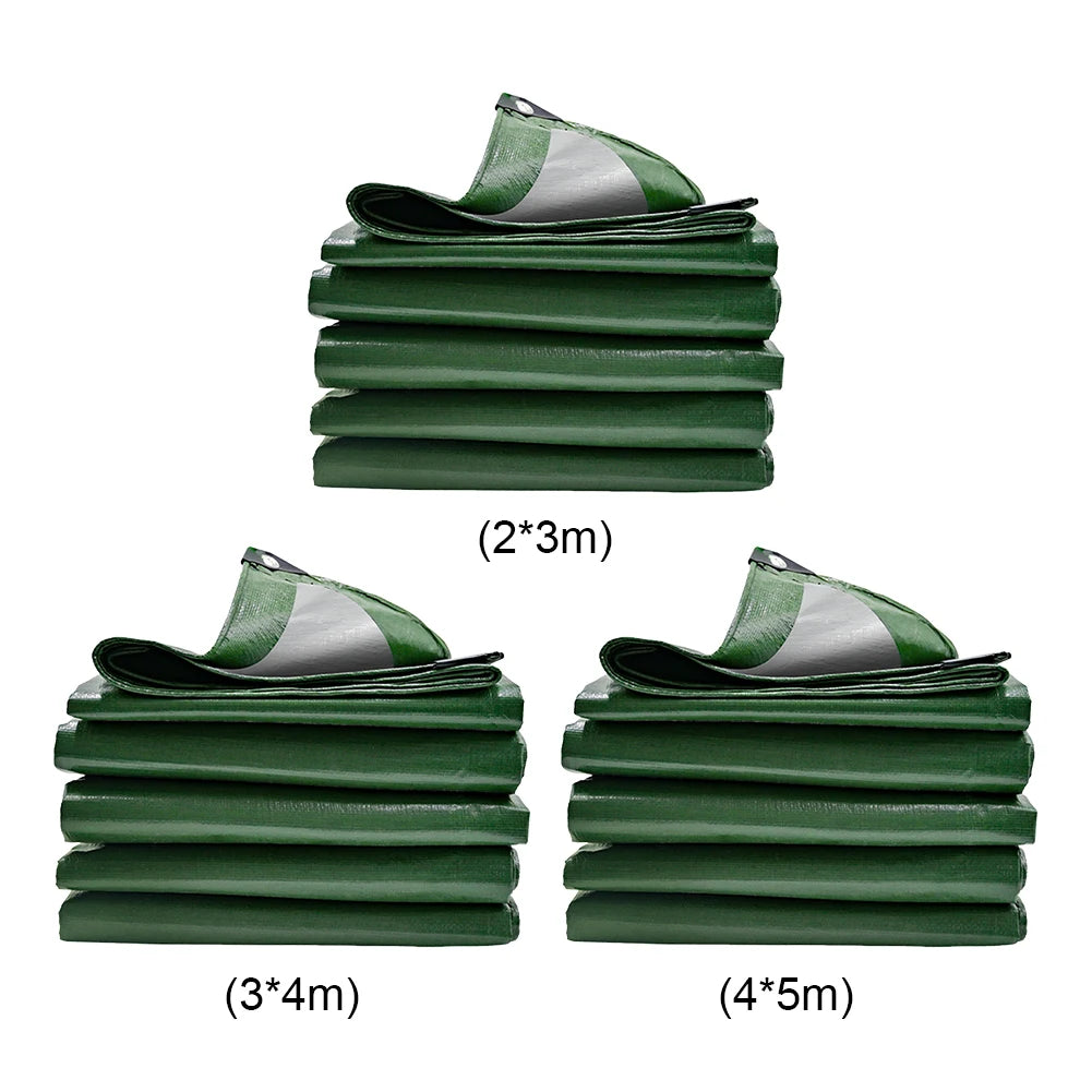 1/2pcs Large Tarpaulin Heavy Duty Thickened Waterproof  Tarp Rain Cover Multipurpose Outdoor Garden Camping Car Tent Sun Shelter