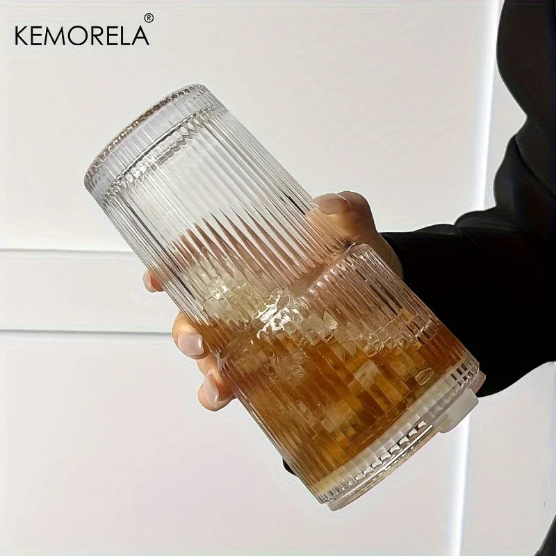 Stripe Glass Coffee Cup