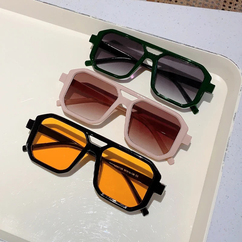Shades Retro Oversize Gradient Sunglasses