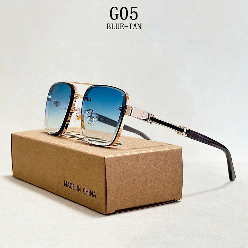 New Sunglasses For Men Luxury Fashion Glasses Sunscreen  Square Sunglasses Women Trendy Vintage