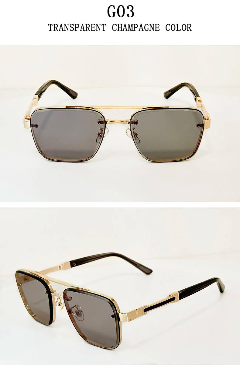 New Sunglasses For Men Luxury Fashion Glasses Sunscreen  Square Sunglasses Women Trendy Vintage
