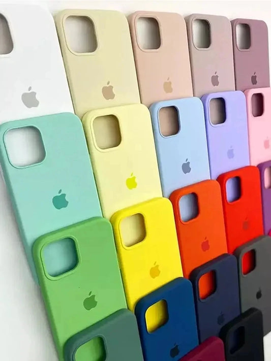 Luxury Original Liquid Silicone Case For iPhone 13 14 15 16 Pro Max phone Cases For iPhone 11 12 14 15 16 Plus Full Logo Cover