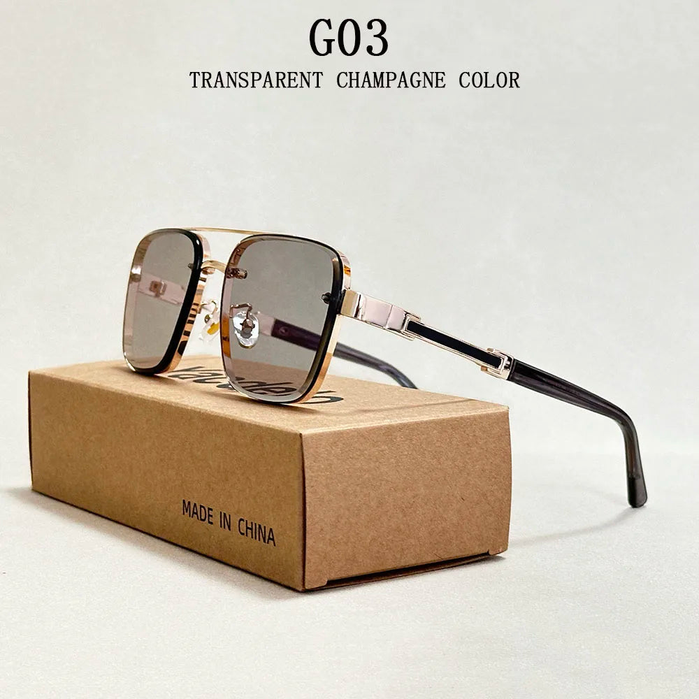 New Sunglasses For Men Luxury Fashion Glasses Sunscreen  Square Sunglasses Women Trendy Vintage