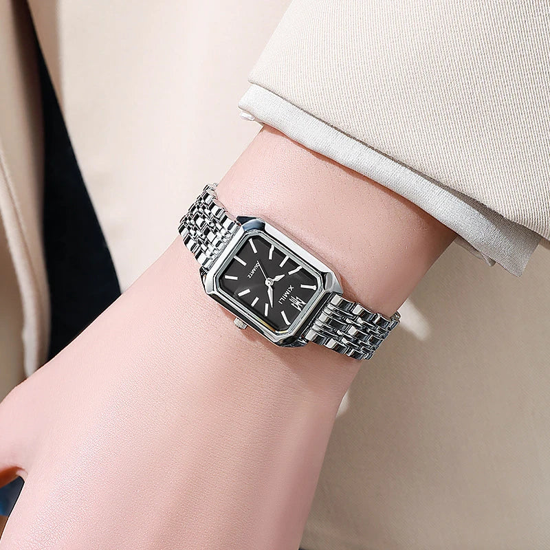 Stainless Steel Strap Watch Women Luxury Gift Quartz
