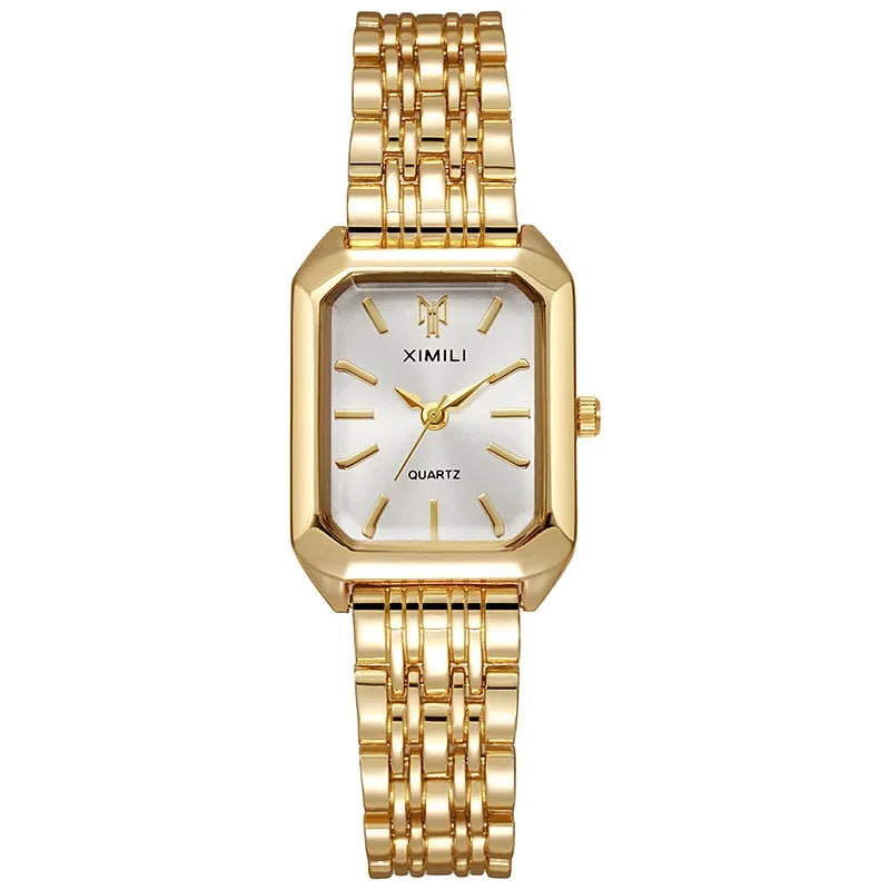 Stainless Steel Strap Watch Women Luxury Gift Quartz