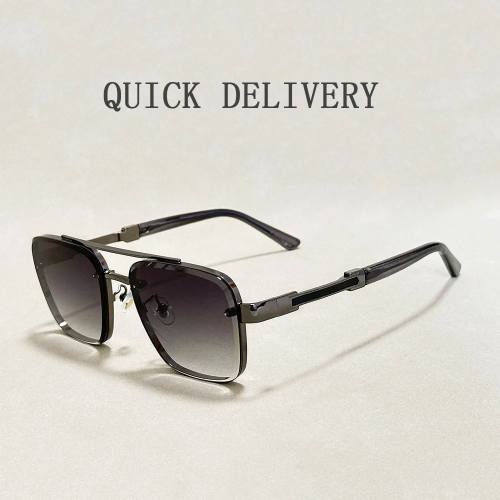 New Sunglasses For Men Luxury Fashion Glasses Sunscreen  Square Sunglasses Women Trendy Vintage