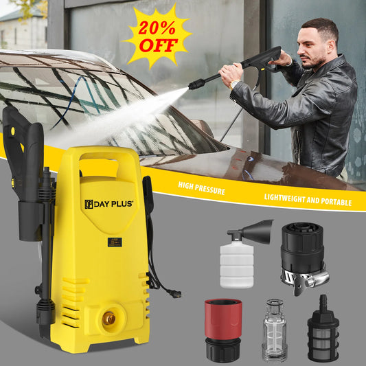 DayPlus 5000W High Pressure Washer Portable Jet Wash Car Patio Garden Driveway Cleaner Machine Wash Patio Floor, 350Bar/5000PSI