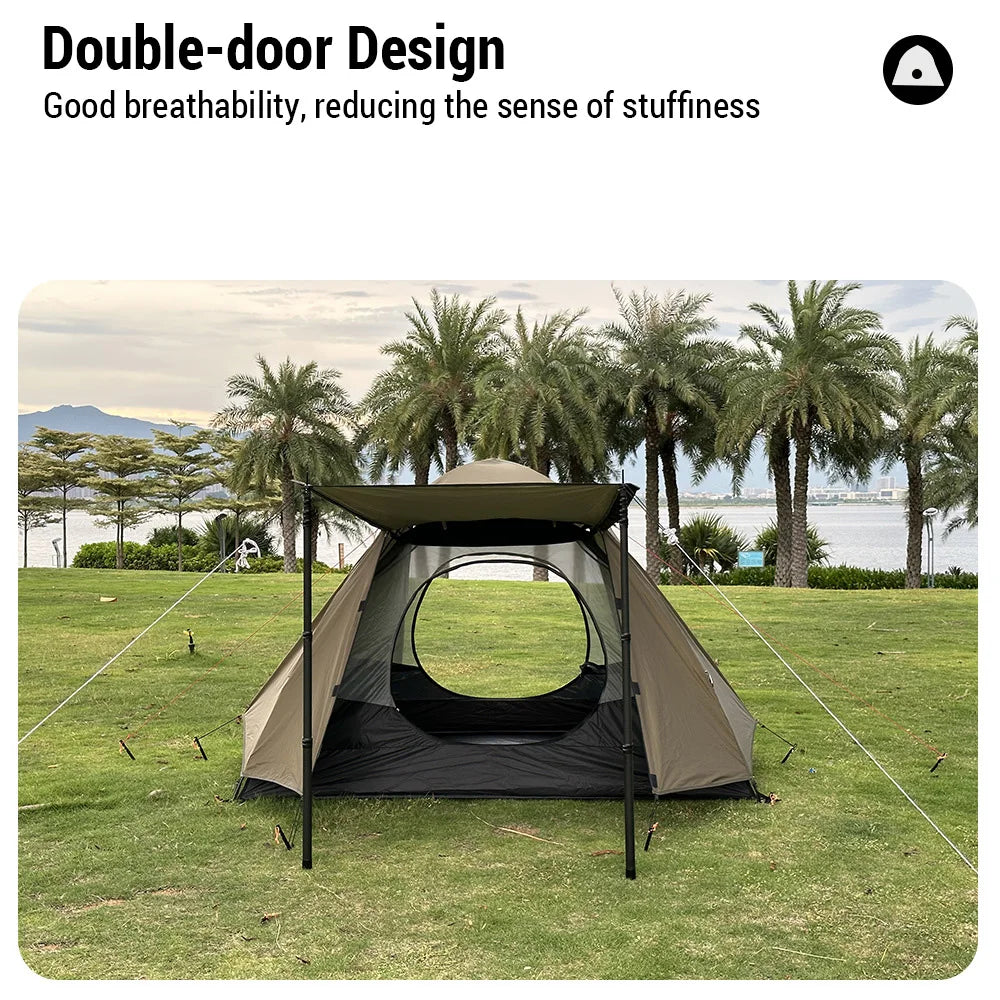 Waterproof Windproof Two Person Tents Double Layers Backpacking Tents for Camping Hiking