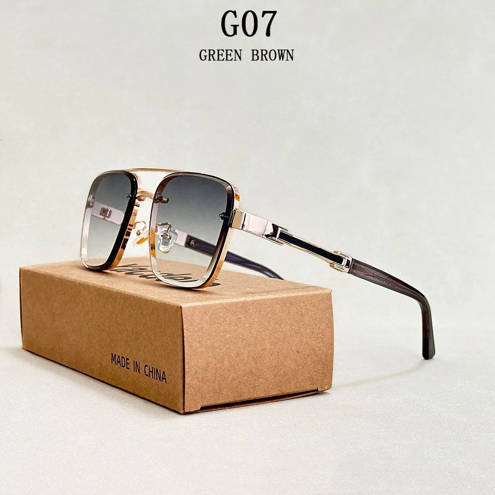 New Sunglasses For Men Luxury Fashion Glasses Sunscreen  Square Sunglasses Women Trendy Vintage