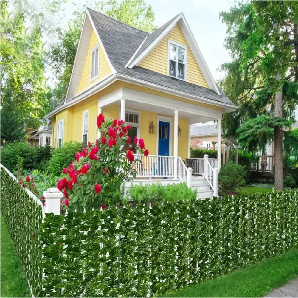 Artificial Green Leaf Fence Panels