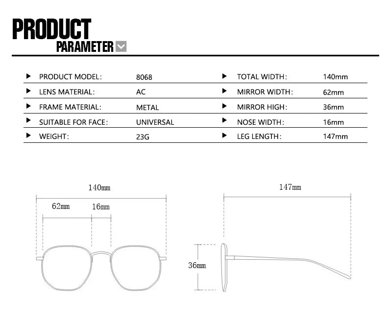Fashion Small Polygonal Sunglasses for Women Luxury