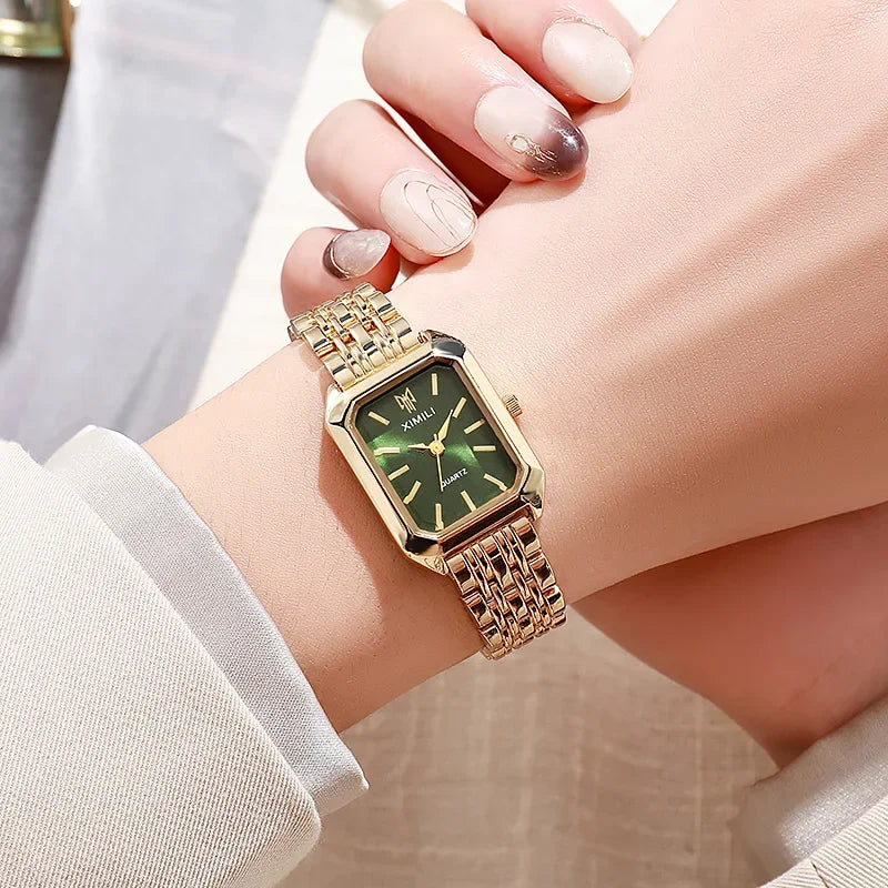 Stainless Steel Strap Watch Women Luxury Gift Quartz